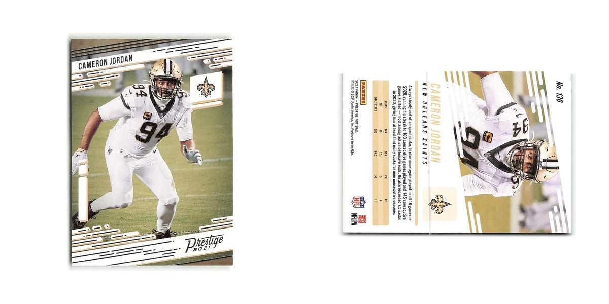 Cameron Jordan 2021 Panini Prestige #136 New Orleans Saints Football Card NM