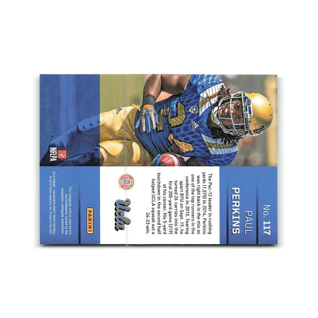 Paul Perkins Rookie 2016 Panini Prizm Collegiate Draft Picks #117 UCLA Bruins NM