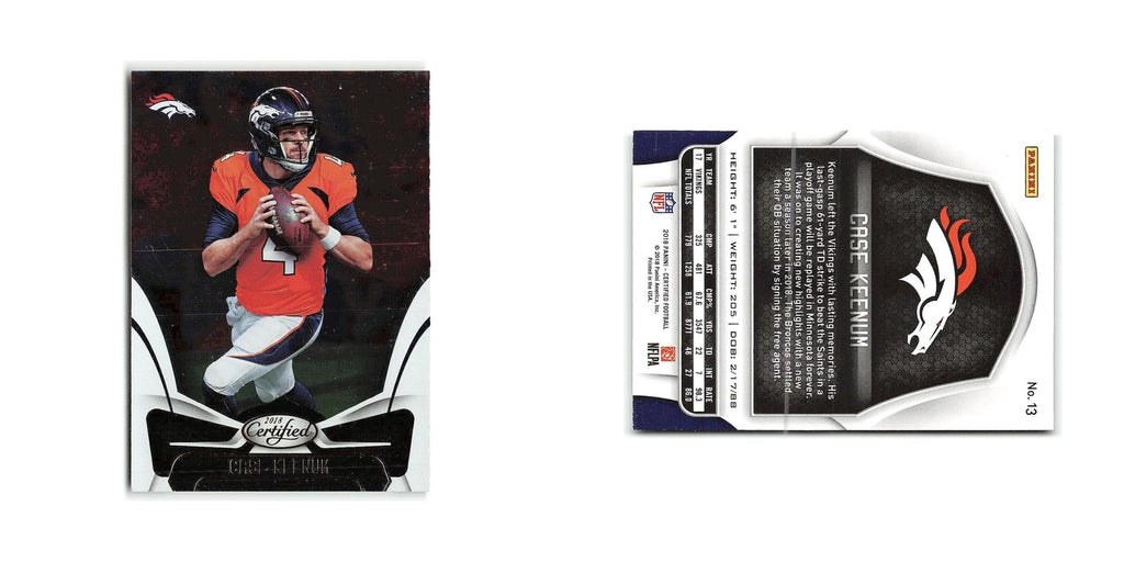 Case Keenum 2018 Panini Certified #13 Denver Broncos Football Card NM