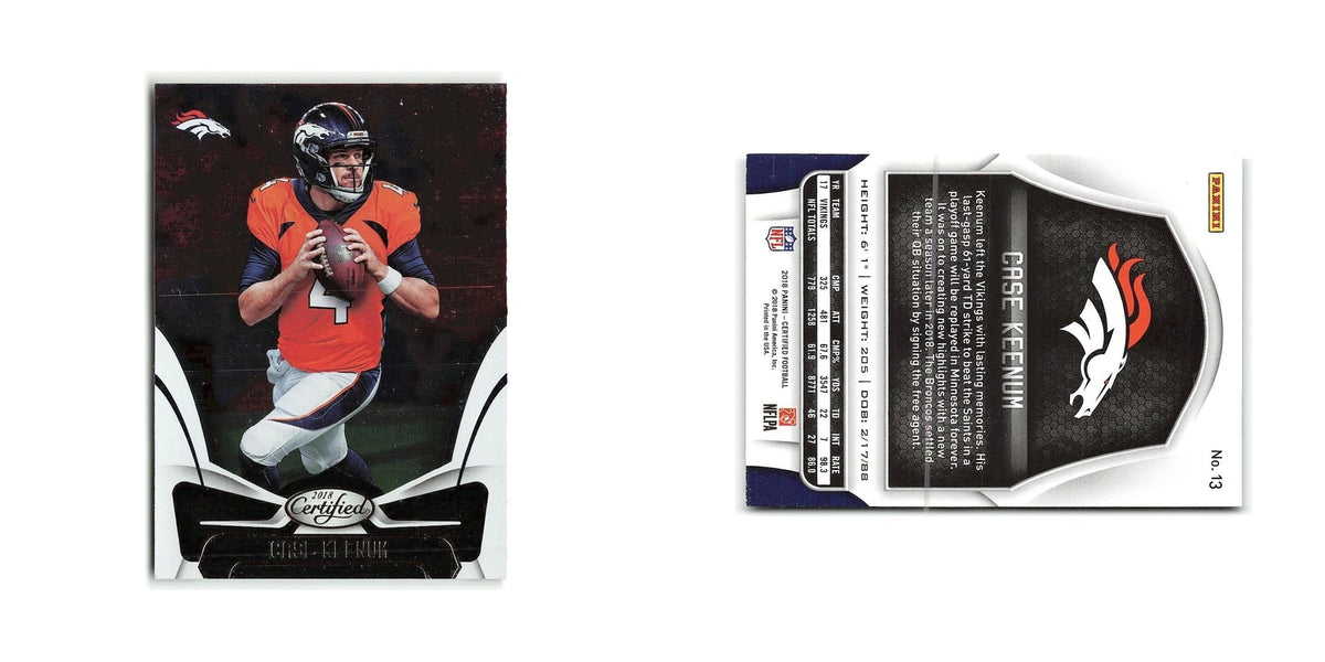 Case Keenum 2018 Panini Certified #13 Denver Broncos Football Card NM