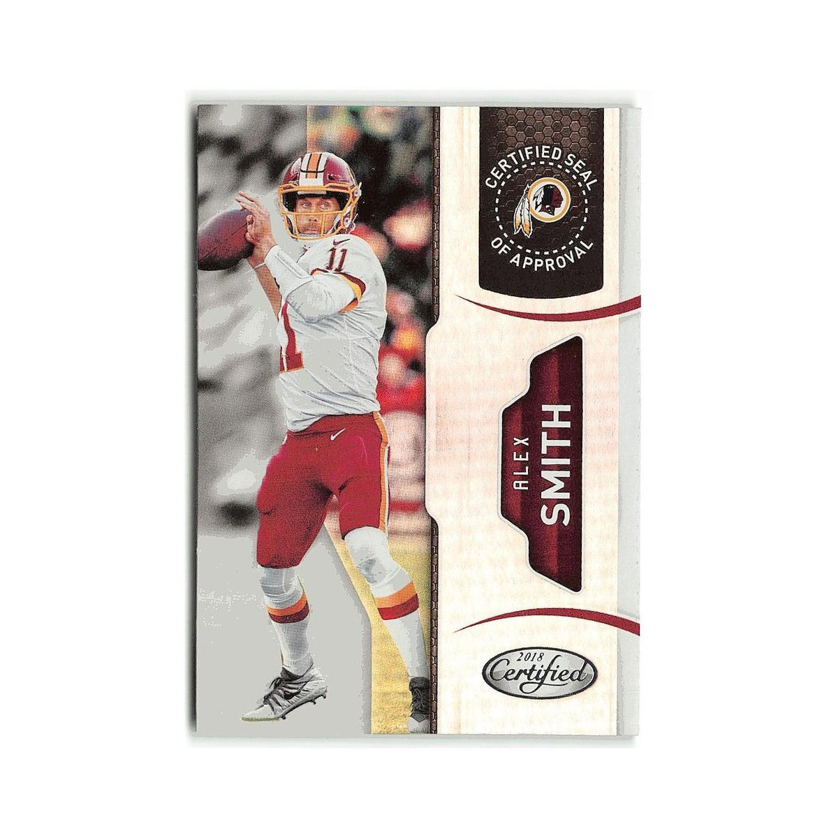 Alex Smith 2018 Panini Certified Seal of Approval #22 Washington Redskins NM