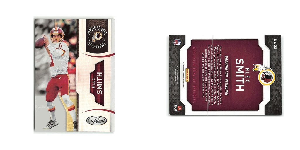 Alex Smith 2018 Panini Certified Seal of Approval #22 Washington Redskins NM
