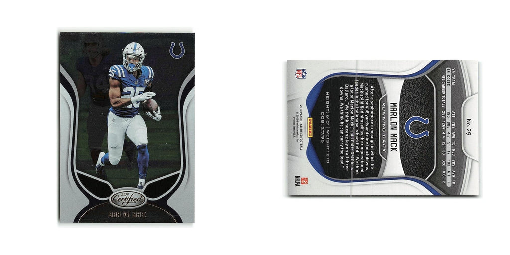 Marlon Mack 2019 Panini Certified #29 Indianapolis Colts Football Card NM