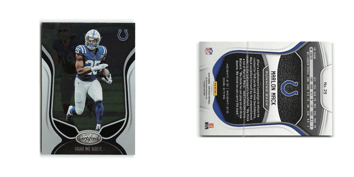 Marlon Mack 2019 Panini Certified #29 Indianapolis Colts Football Card NM