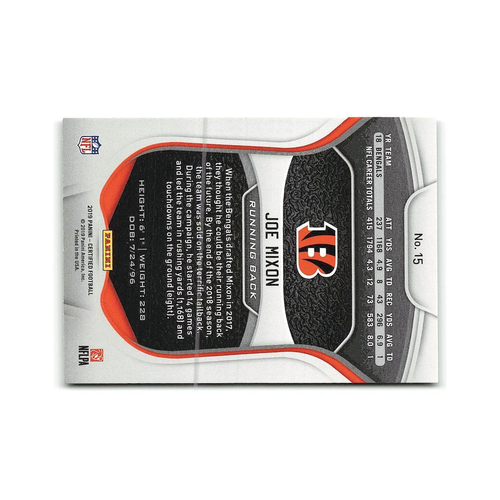 Joe Mixon 2019 Panini Certified #15 Cincinnati Bengals Football Card NM