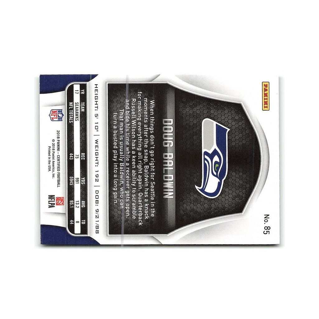 Doug Baldwin 2018 Panini Certified #85 Seattle Seahawks Football Card NM