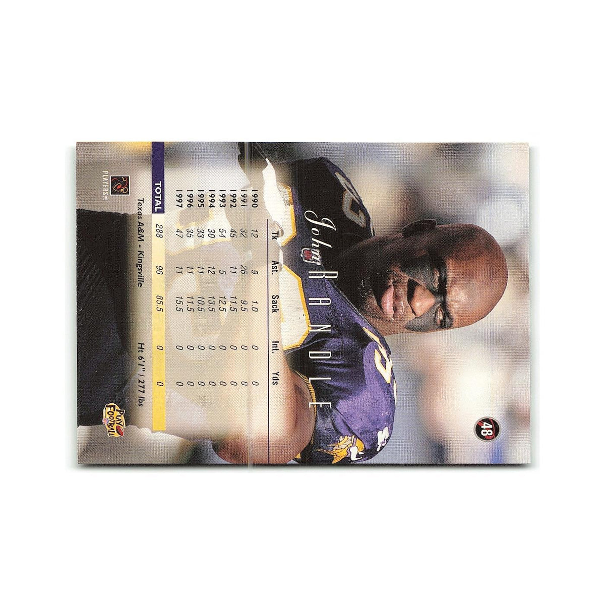 John Randle 1998 Playoff Prestige #48 Minnesota Vikings Football Card NM