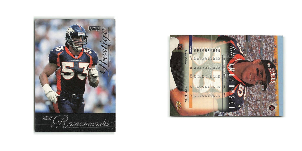 Bill Romanowski 1998 Playoff Prestige #4 Denver Broncos Football Card NM
