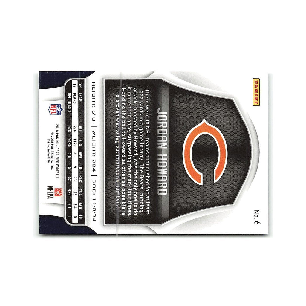 Jordan Howard 2018 Panini Certified #6 Chicago Bears Football Card NM