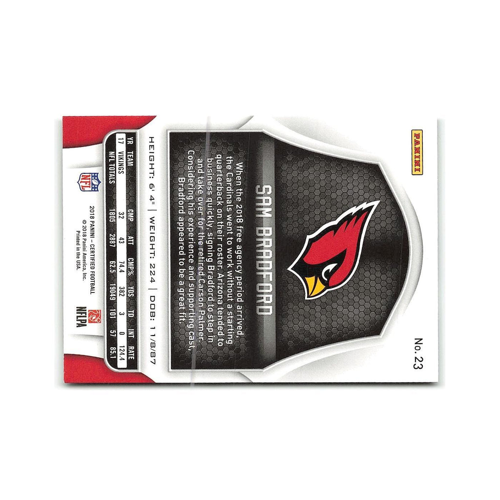 Sam Bradford 2018 Panini Certified #23 Arizona Cardinals Football Card NM
