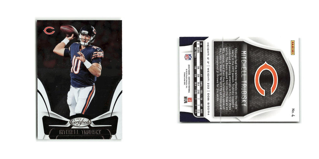 Mitchell Trubisky 2018 Panini Certified #4 Chicago Bears Football Card NM
