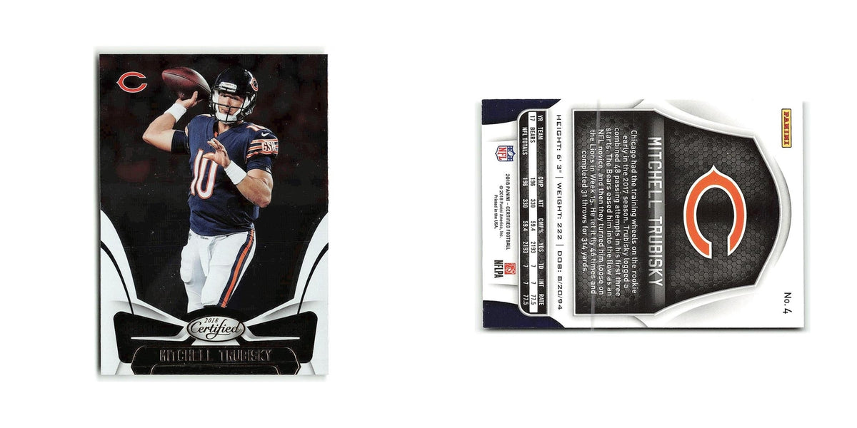 Mitchell Trubisky 2018 Panini Certified #4 Chicago Bears Football Card NM
