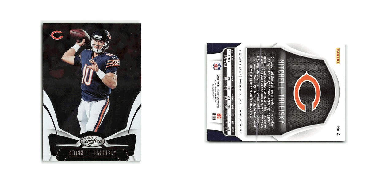 Mitchell Trubisky 2018 Panini Certified #4 Chicago Bears Football Card NM