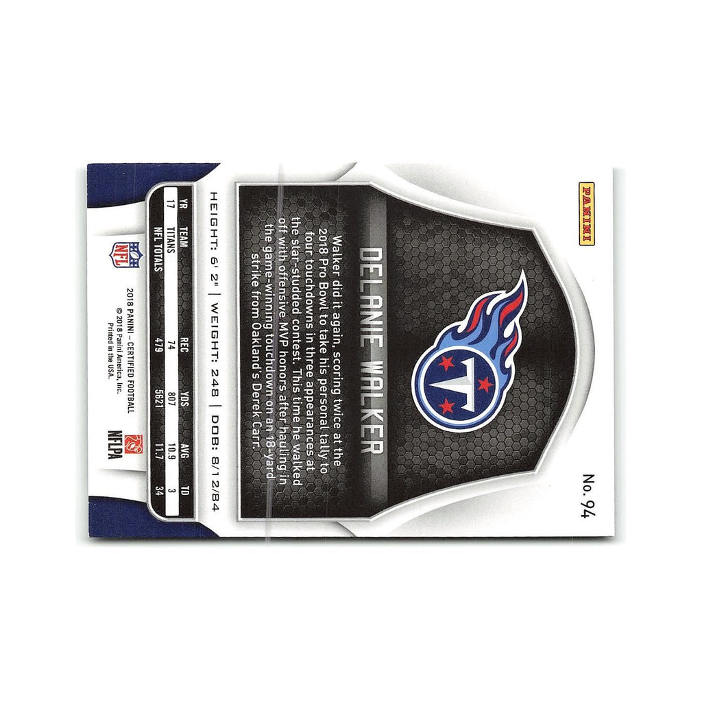 Delanie Walker 2018 Panini Certified #94 Tennessee Titans Football Card NM
