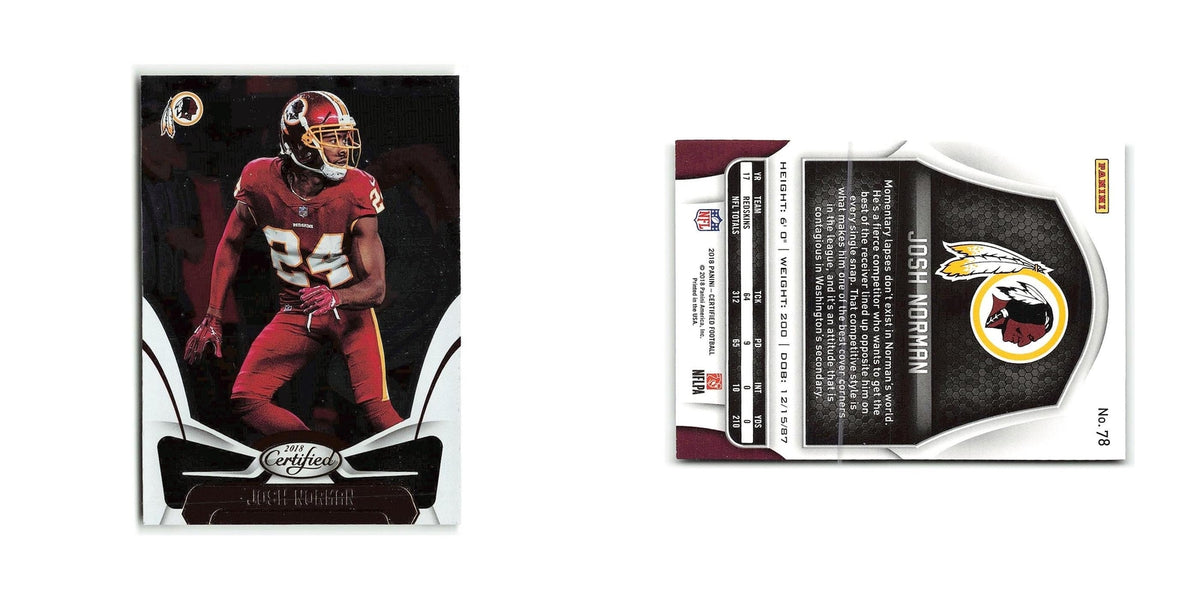 Josh Norman 2018 Panini Certified #78 Washington Redskins Football Card NM