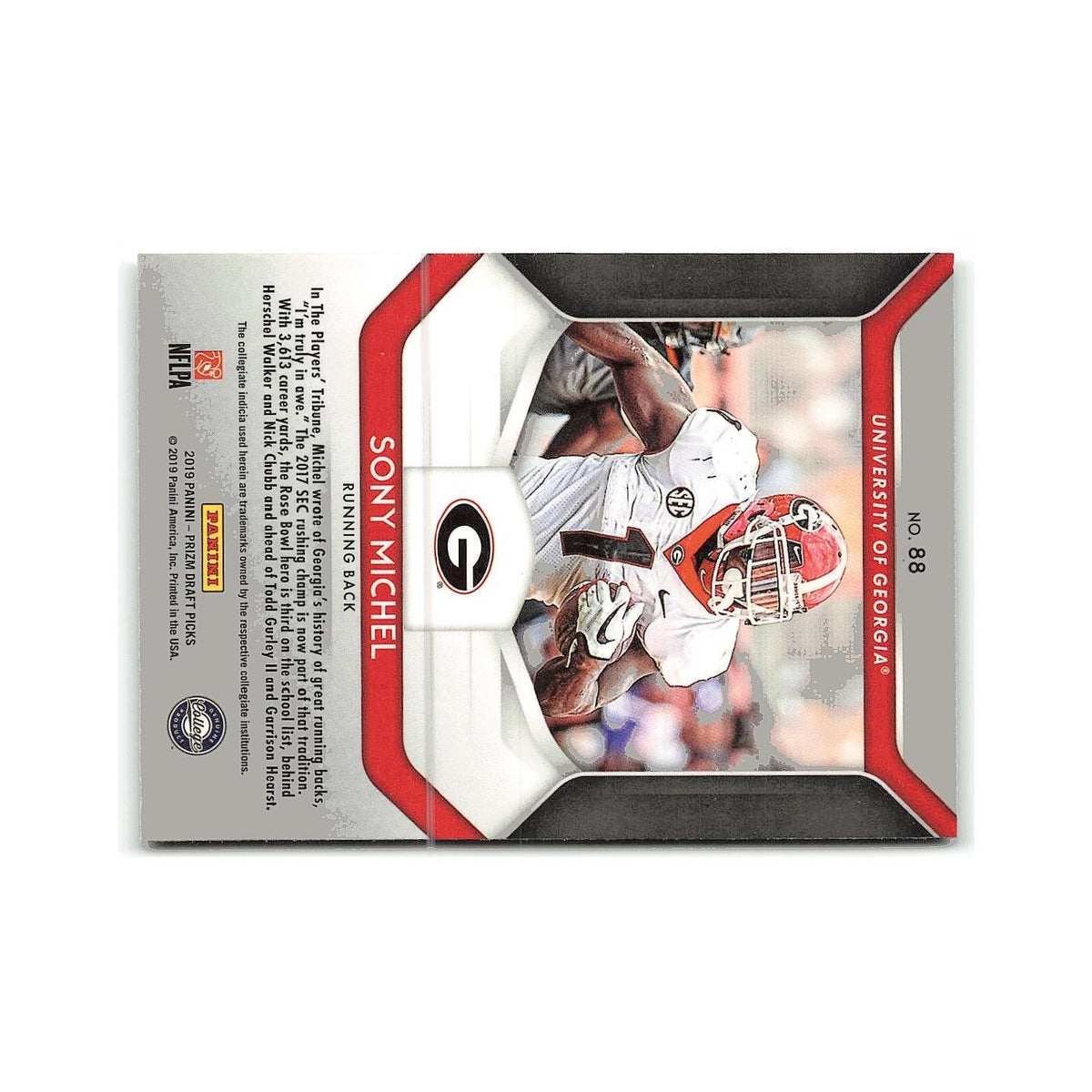 Sony Michel 2019 Panini Prizm Collegiate Draft Picks #88 Georgia Bulldogs NM