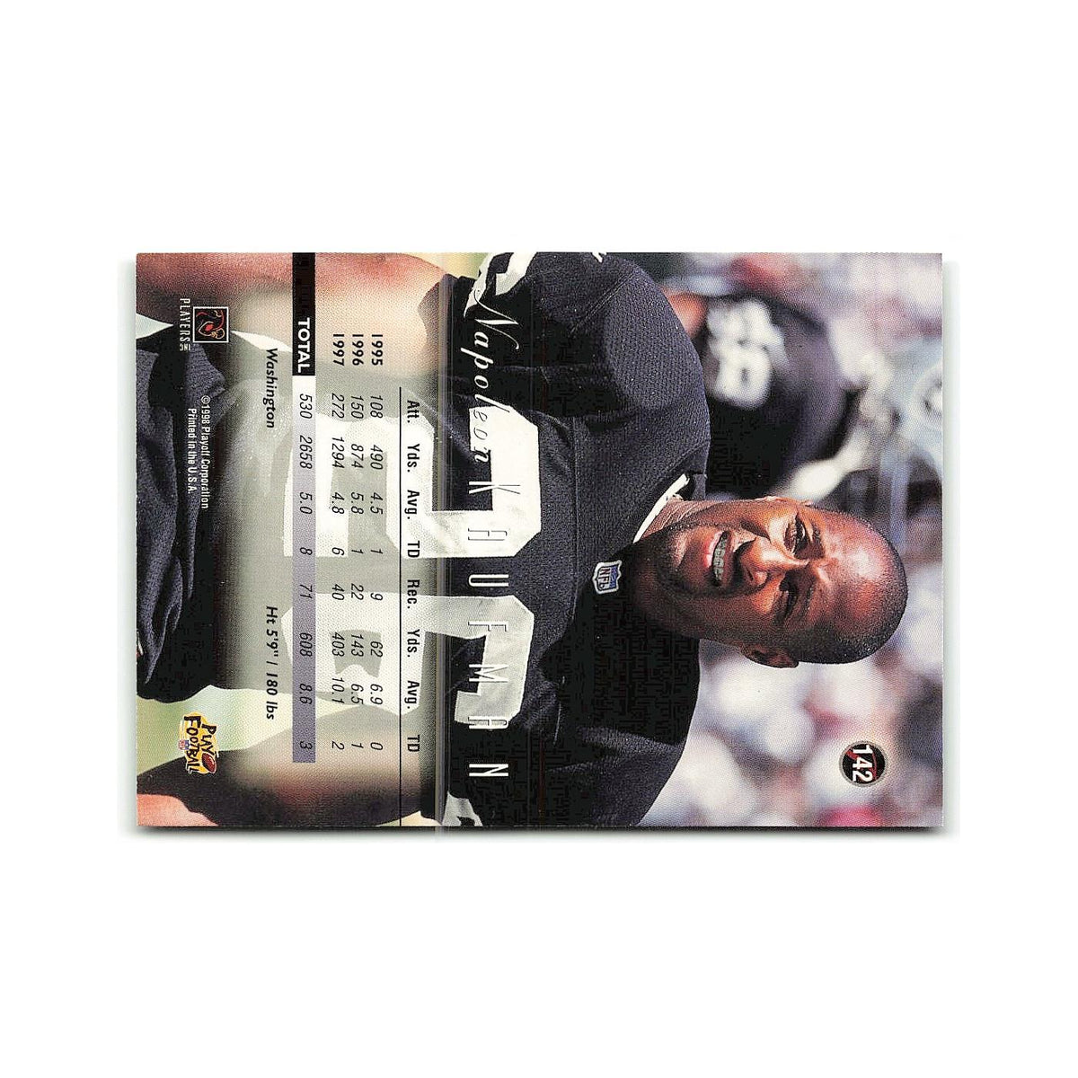 Napoleon Kaufman 1998 Playoff Prestige #142 Oakland Raiders Football Card NM