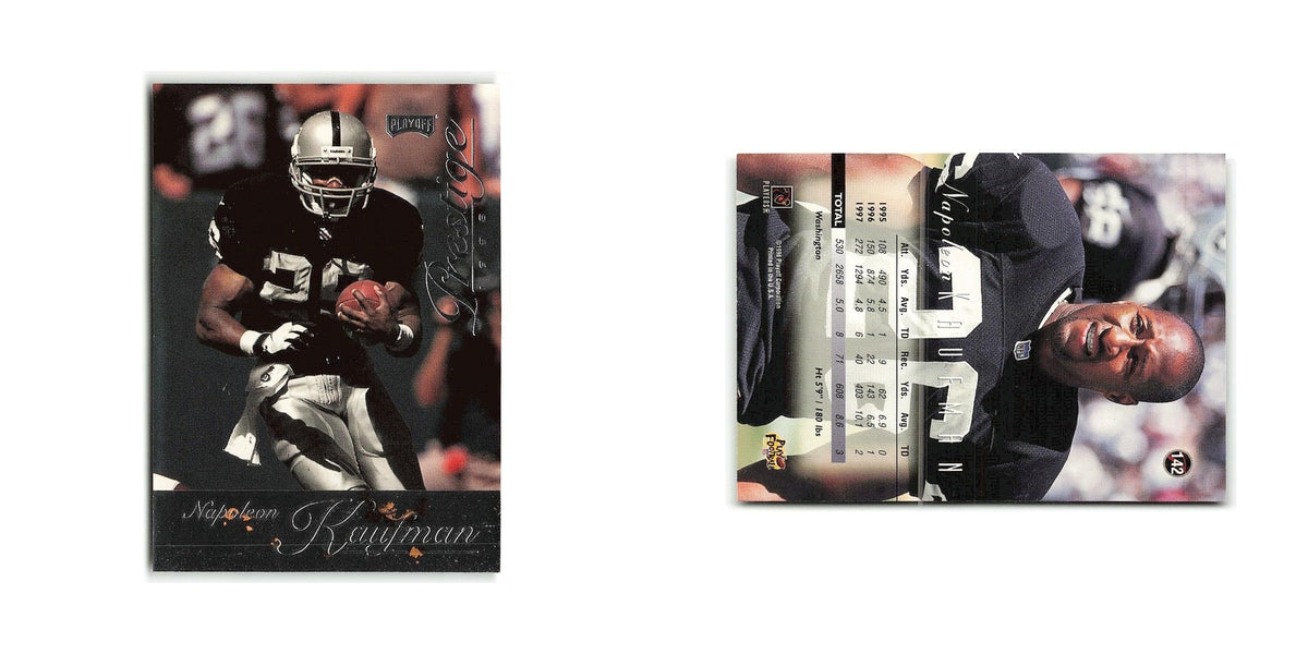 Napoleon Kaufman 1998 Playoff Prestige #142 Oakland Raiders Football Card NM