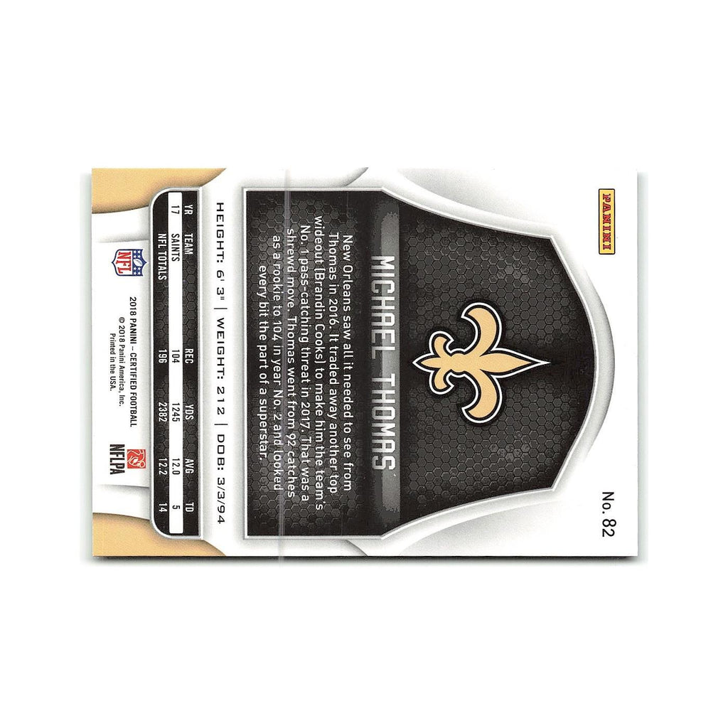 Michael Thomas 2018 Panini Certified #82 New Orleans Saints Football Card NM