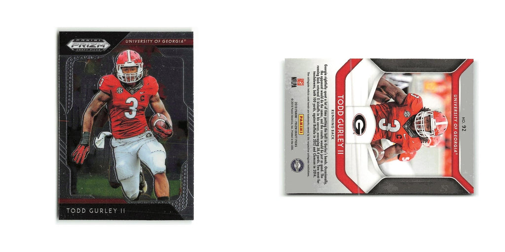 Todd Gurley II 2019 Panini Prizm Collegiate Draft Picks #92 Georgia Bulldogs NM