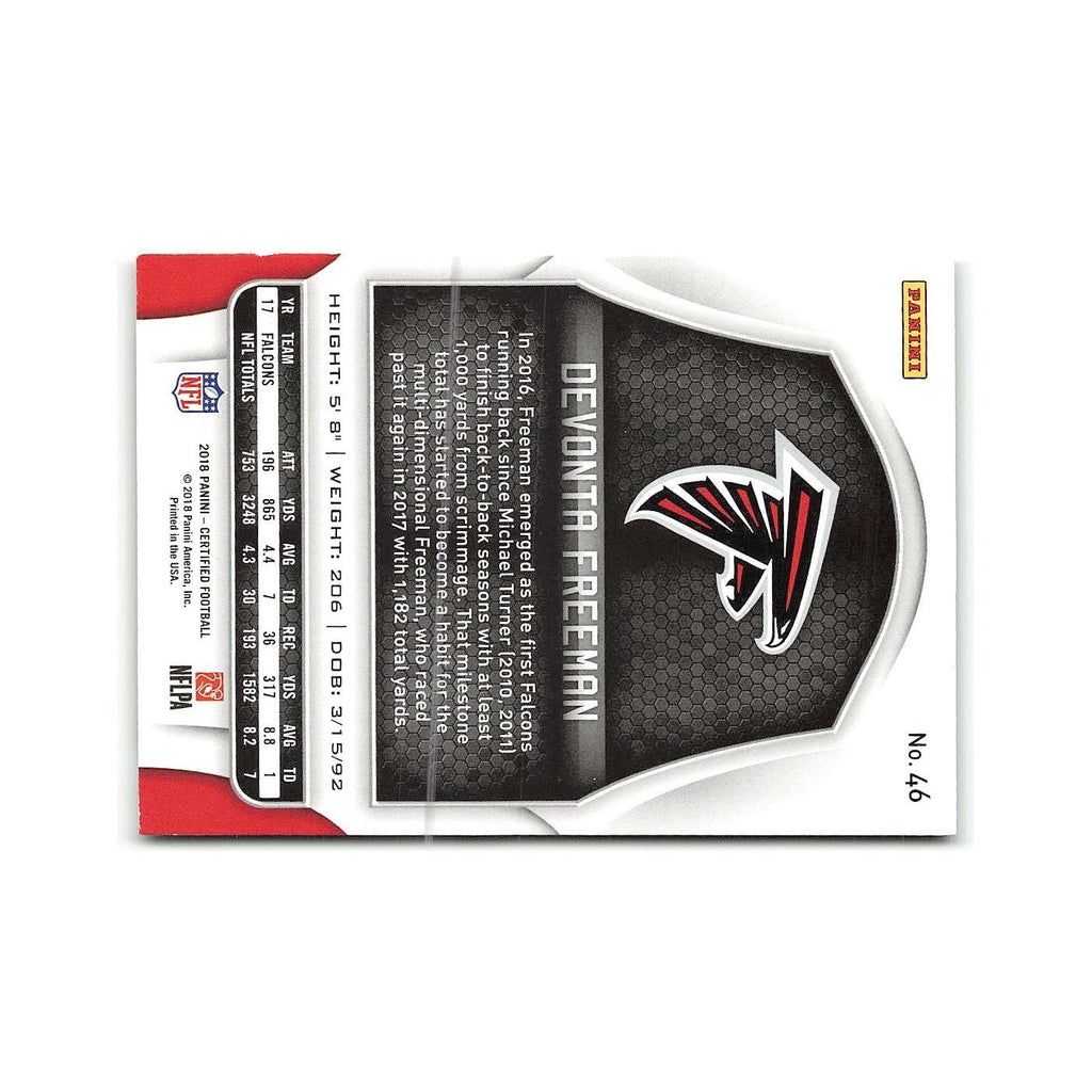 Devonta Freeman 2018 Panini Certified #46 Atlanta Falcons Football Card NM