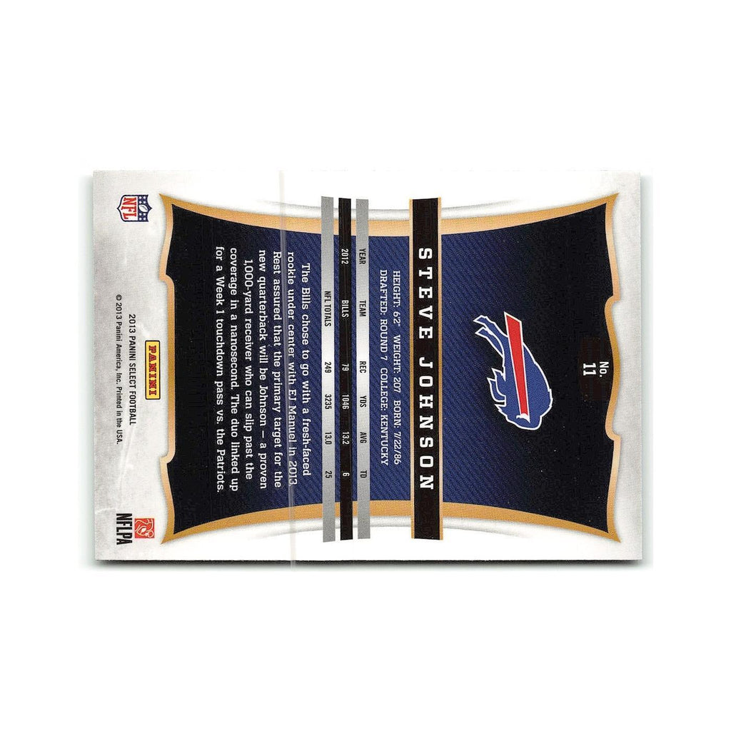 Steve Johnson 2013 Panini Select #11 Buffalo Bills Football Card NM