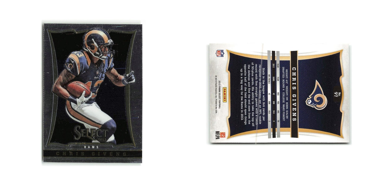 Chris Givens 2013 Panini Select #97 St. Louis Rams Football Card NM