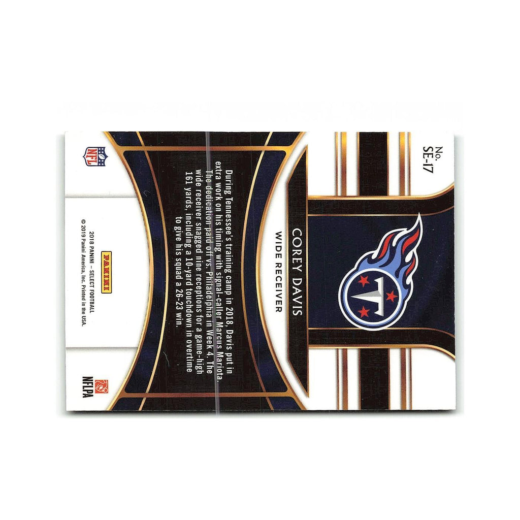 Corey Davis 2018 Panini Select #SE-17 Tennessee Titans Football Card NM