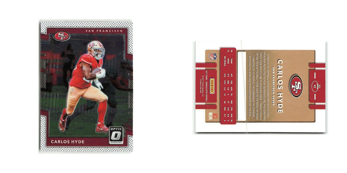 Carlos Hyde 2017 Donruss Optic #42 San Francisco 49ers Football Card NM