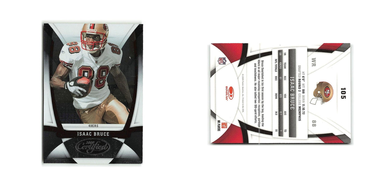 Isaac Bruce 2009 Donruss Certified #105 San Francisco 49ers Football Card NM