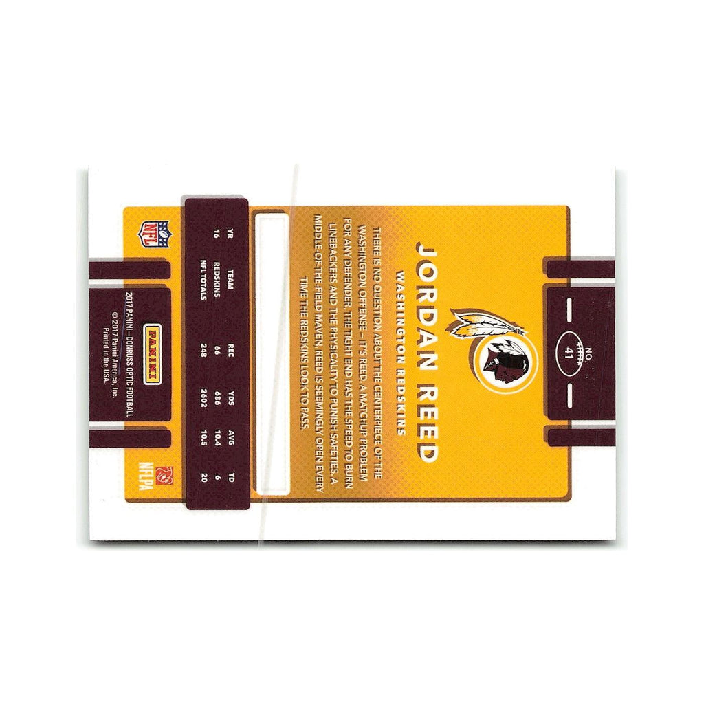 Jordan Reed 2017 Donruss Optic #41 Washington Redskins Football Card NM