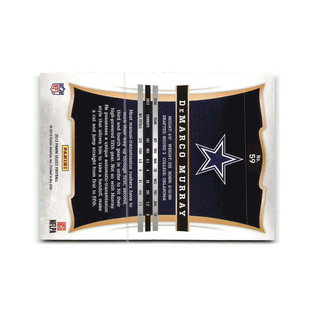 DeMarco Murray 2013 Panini Select #59 Dallas Cowboys Football Card NM
