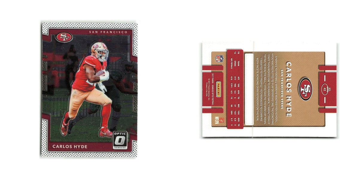 Carlos Hyde 2017 Donruss Optic #42 San Francisco 49ers Football Card NM