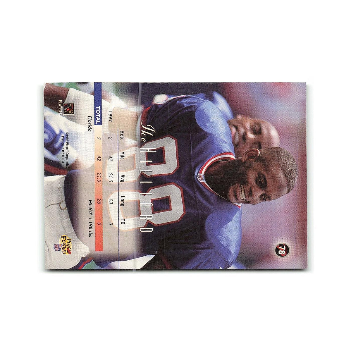 Ike Hillard 1998 Playoff Prestige #78 New York Giants Football Card NM