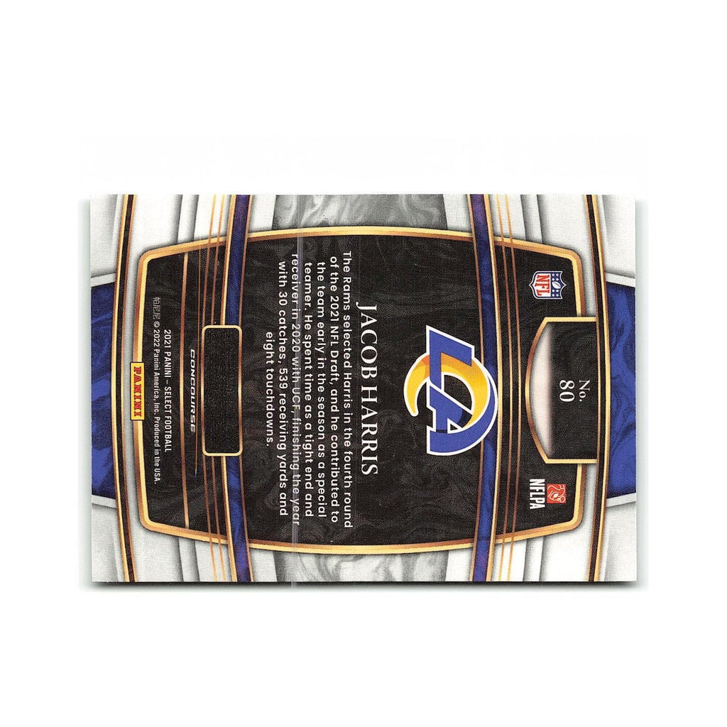 Jacob Harris Rookie 2021 Panini Select #80 Los Angeles Rams Football Card NM