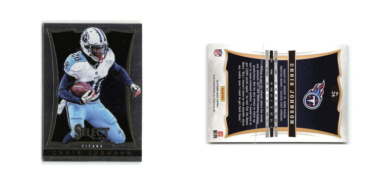 Chris Johnson 2013 Panini Select #34 Tennessee Titans Football Card NM