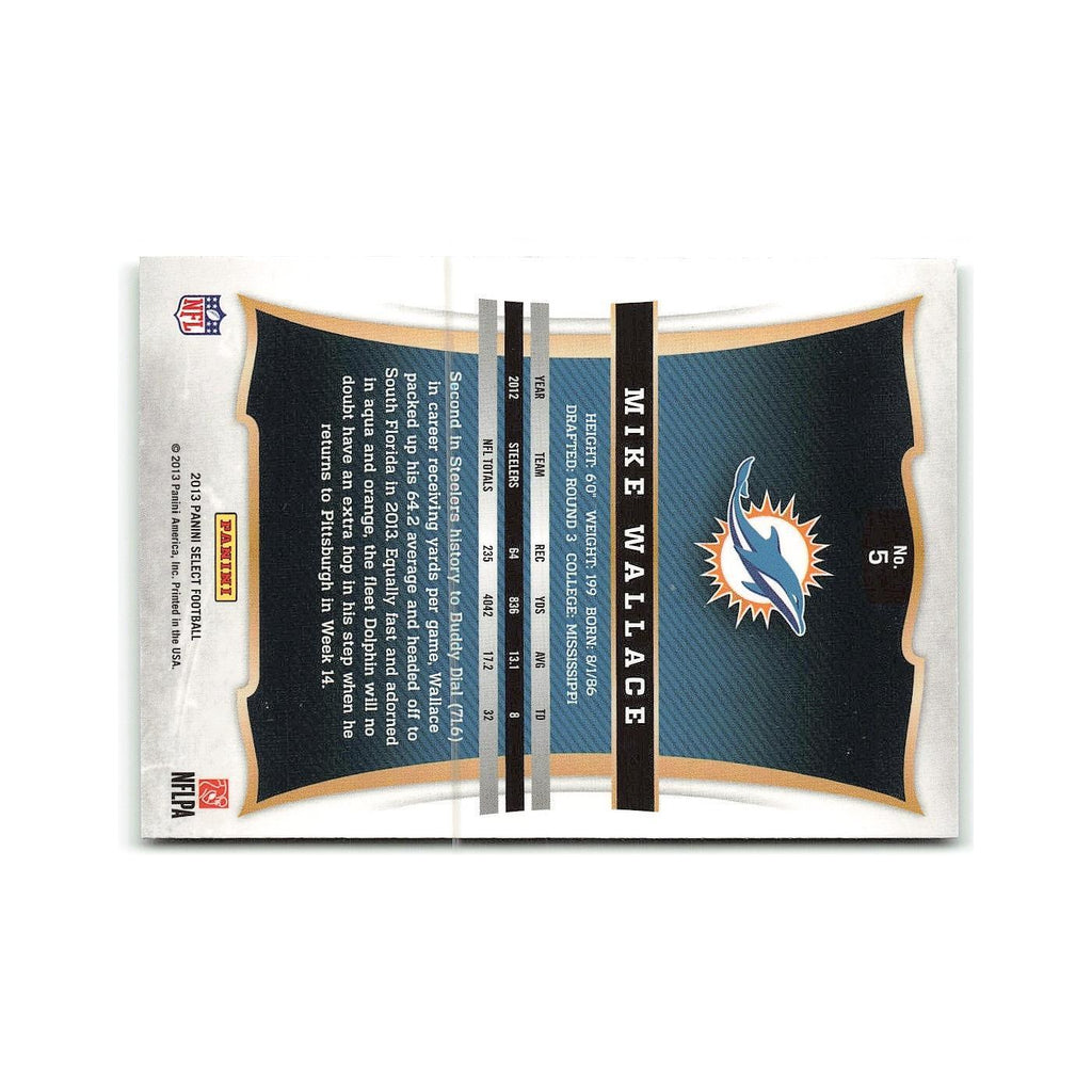 Mike Wallace 2013 Panini Select #3 Miami Dolphins Football Card NM