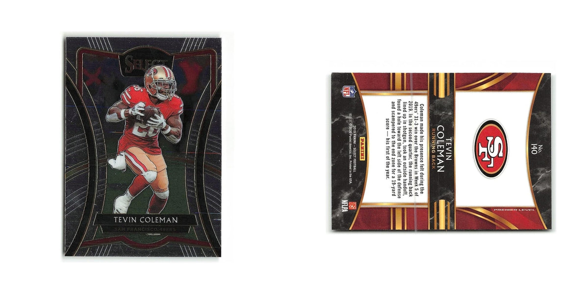 Tevin Coleman 2019 Panini Select #140 San Francisco 49ers Football Card NM
