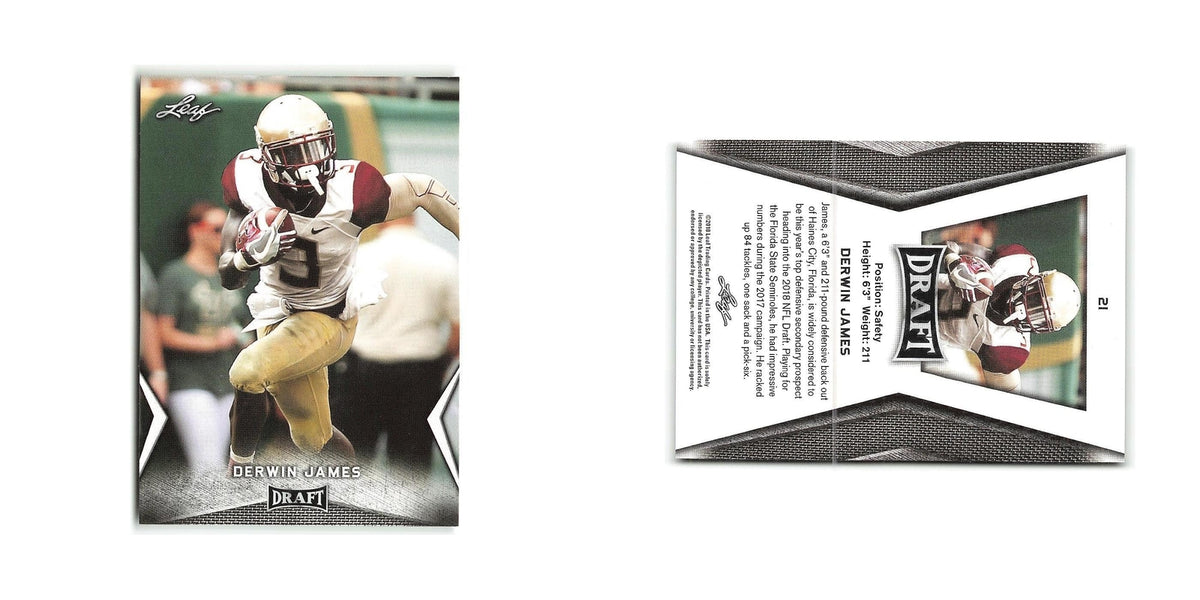 Derwin James 2018 Leaf Draft #21 Florida State Seminoles Football Card NM