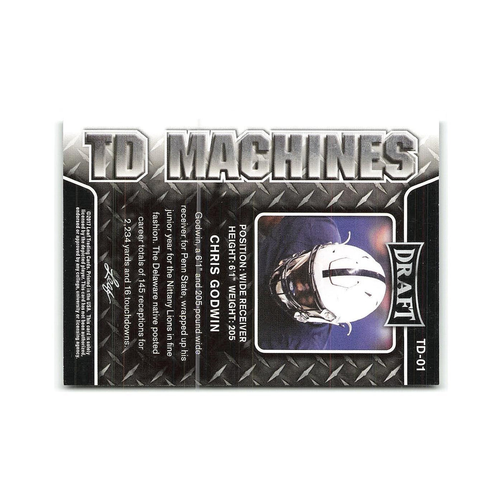 Chris Godwin 2017 Leaf Draft TD Machines #TD-01 Penn State Nittany Lions NM