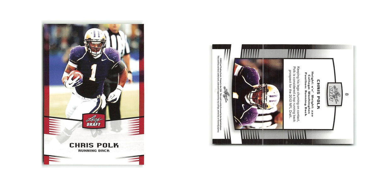 Chris Polk 2012 Leaf Draft #8 Washington Huskies Football Card NM
