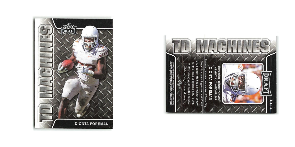 D’Onta Foreman 2017 Leaf Draft TD Machines #TD-04 Texas Longhorns NM
