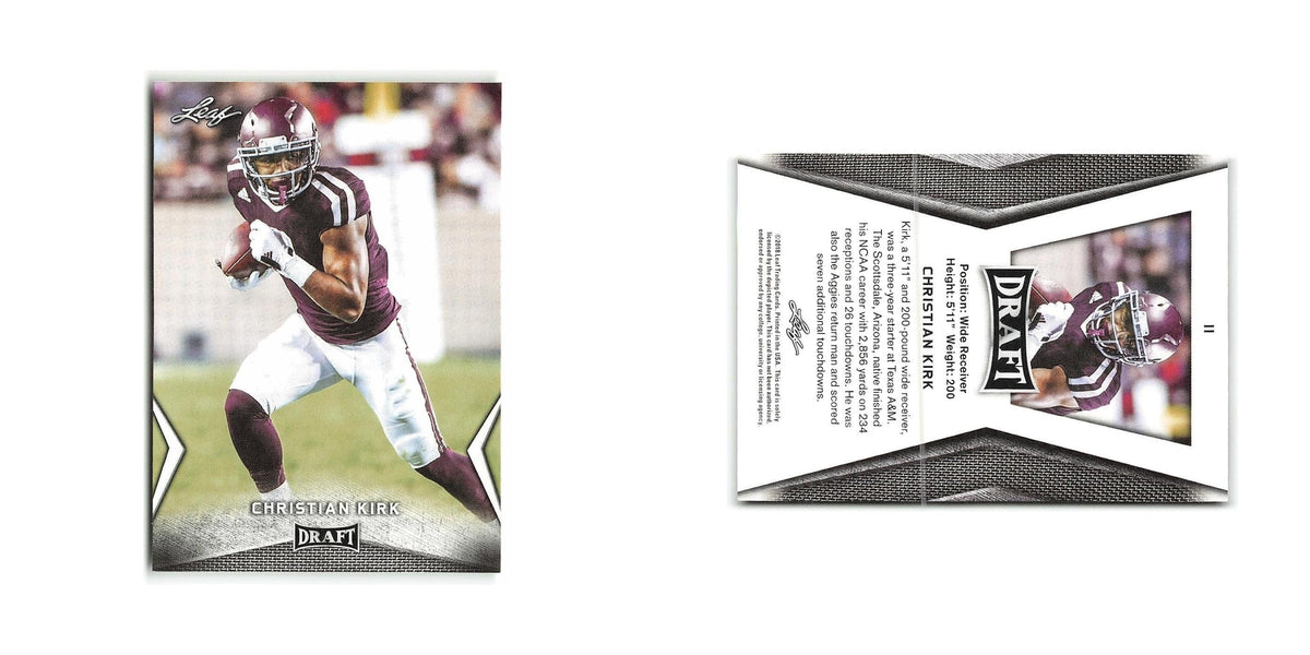 Christian Kirk 2018 Leaf Draft #11 Texas A&M Aggies Football Card NM