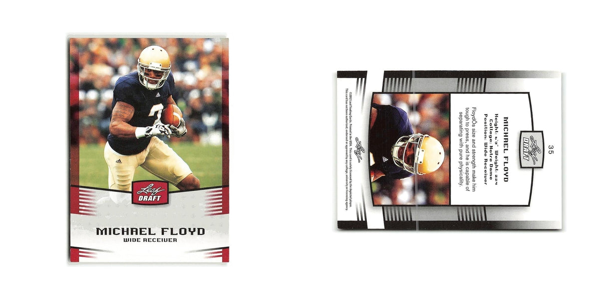Michael Floyd 2012 Leaf Draft #35 Notre Dame Fighting Irish Football Card NM