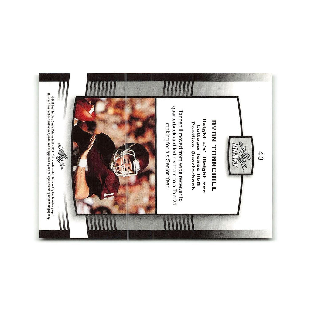 Ryan Tannehill 2012 Leaf Draft #43 Texas A&M Aggies Football Card NM
