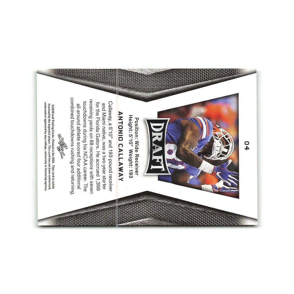 Antonio Callaway 2018 Leaf Draft #4 Florida Gators Football Card NM