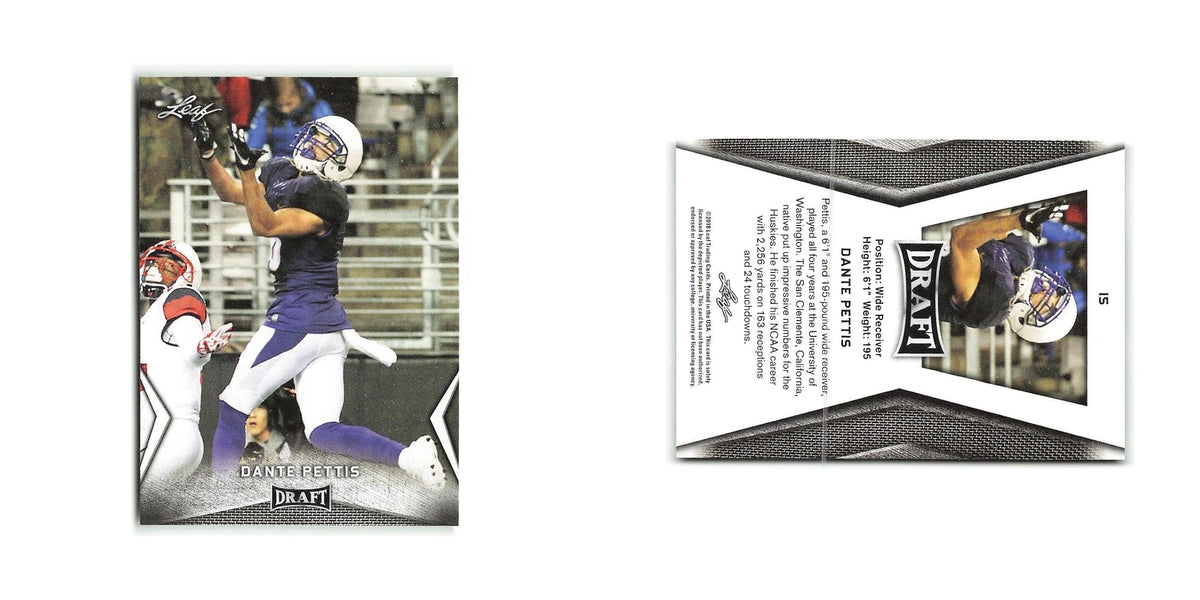 Dante Pettis 2018 Leaf Draft #15 Washington Huskies Football Card NM