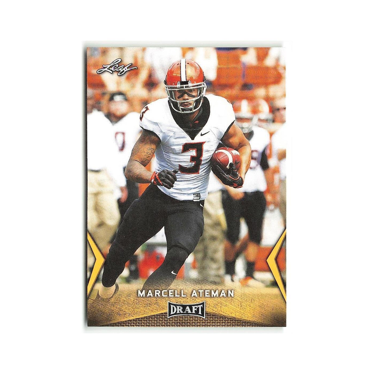 Marcell Ateman 2018 Leaf Draft Gold #36 Oklahoma State Cowboys Football Card NM