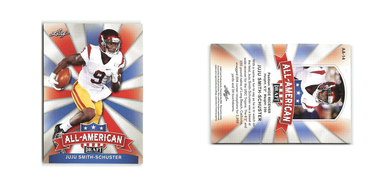JuJu Smith-Schuster 2017 Leaf Draft All-American Gold #AA-14 USC Trojans NM