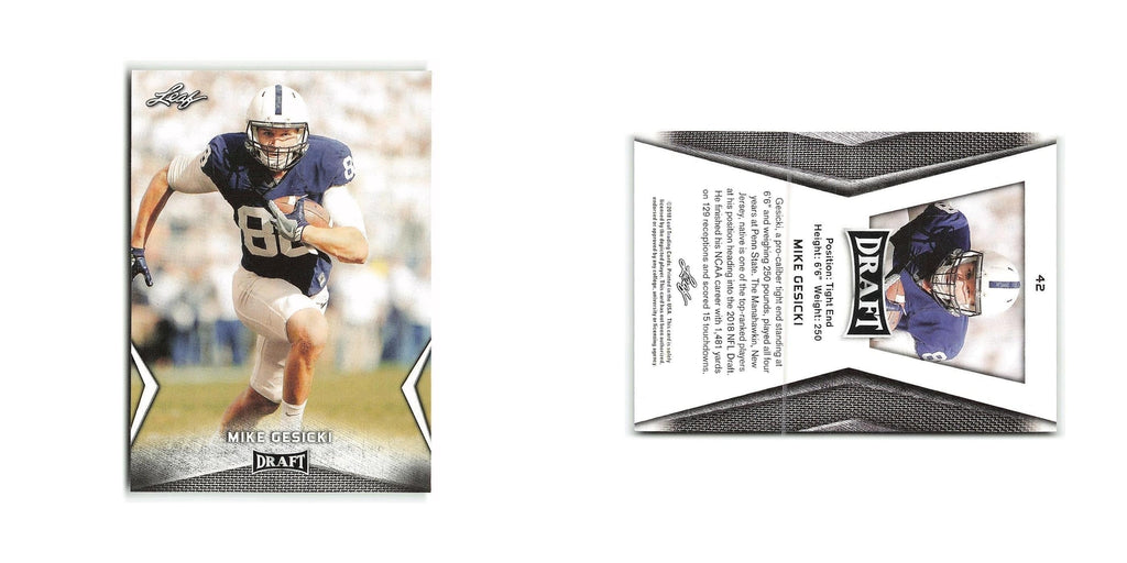 Mike Gesicki 2018 Leaf Draft #42 Penn State Nittany Lions Football Card NM